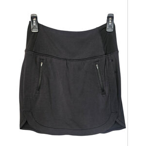 Athleta Skort Women's 18" Fairway Golf Black Zipper Pockets Sculptek XS EUC